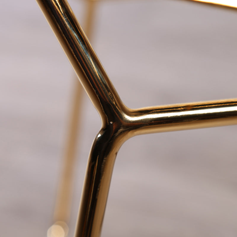 Zeitgenössische Metallbarpools Hall -Barhocker mit niedrigem Rücken und Fußstütze