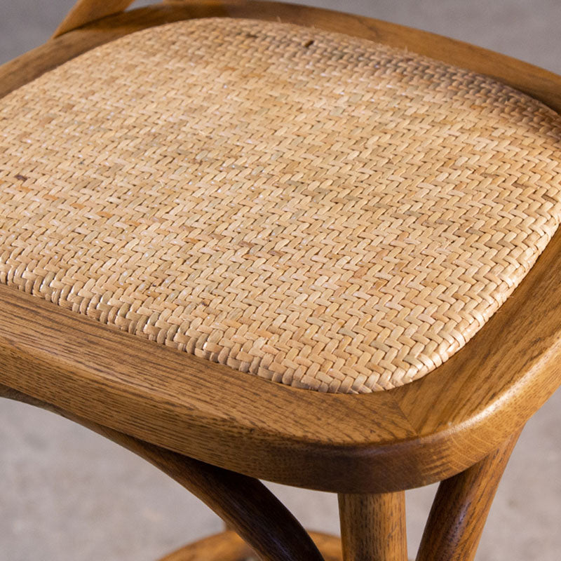 Contemporary Solid Wood Bar Stool Bristol Bar Stool with Wood Seat and Footrest