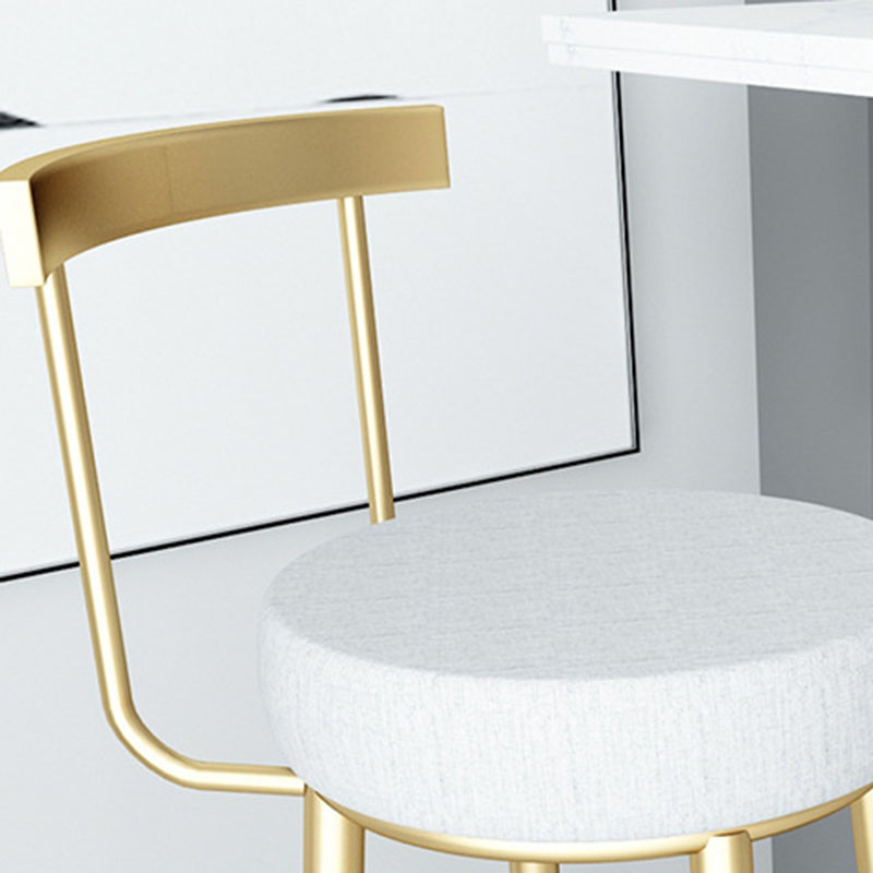 Moderner Metal -Barhocker mit Fußstütze und Casual Bar Stool im unteren Rücken