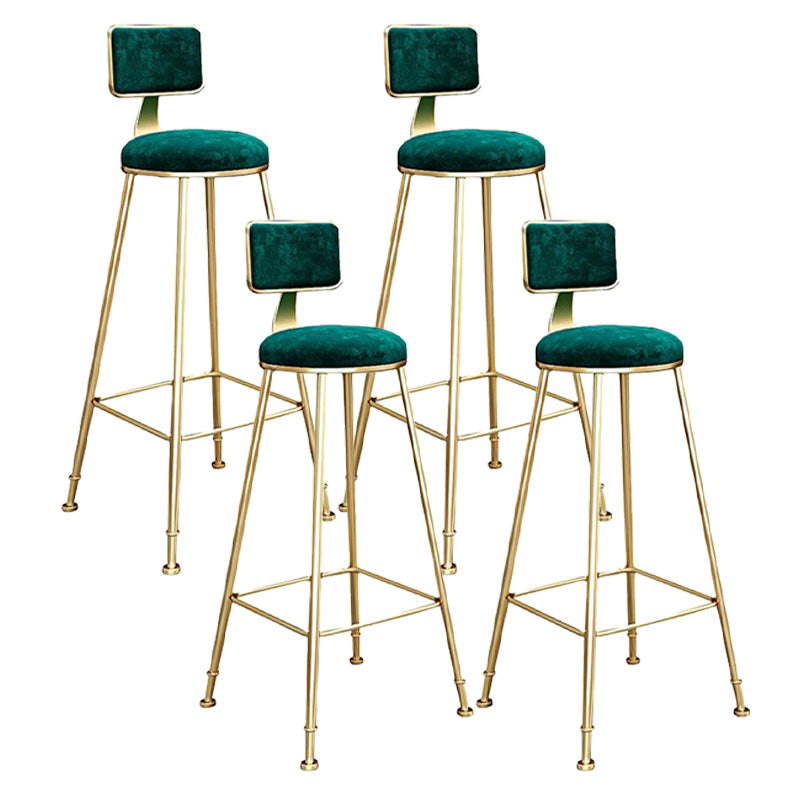 Moderne metalen barkruk met voetsteun en bistro-loungebarkruk met lage rugleuning