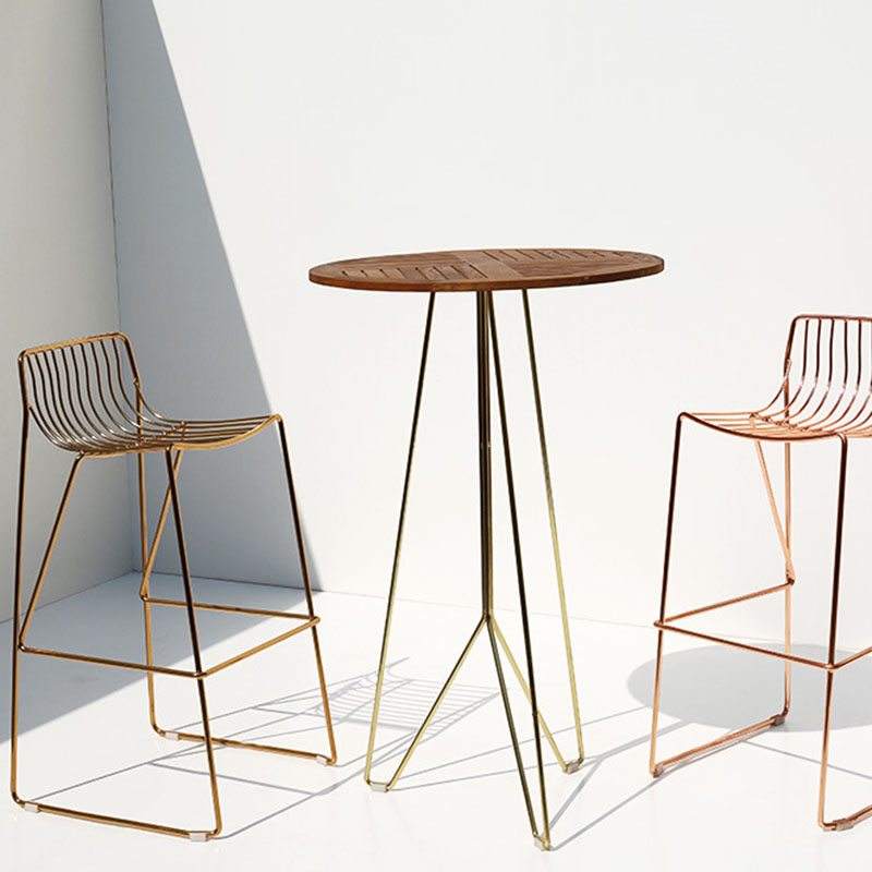 Tabourets de comptoir en acier de style moderne avec repose-pied et tabouret de bar à thé de lait de lait 30 pouces