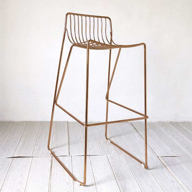 Tabourets de comptoir en acier de style moderne avec repose-pied et tabouret de bar à thé de lait de lait 30 pouces