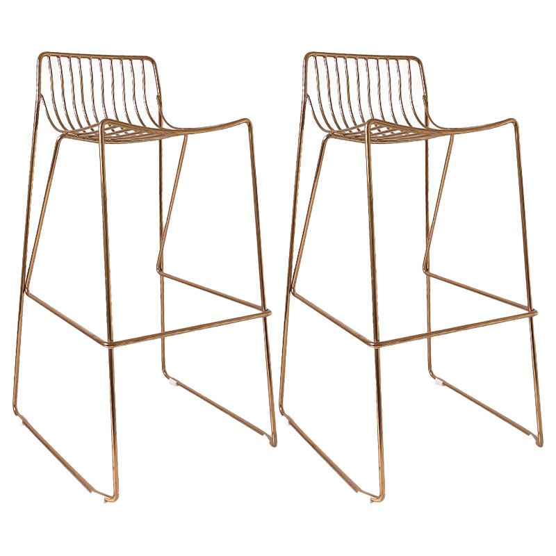 Tabourets de comptoir en acier de style moderne avec repose-pied et tabouret de bar à thé de lait de lait 30 pouces