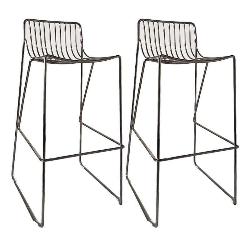 Tabourets de comptoir en acier de style moderne avec repose-pied et tabouret de bar à thé de lait de lait 30 pouces