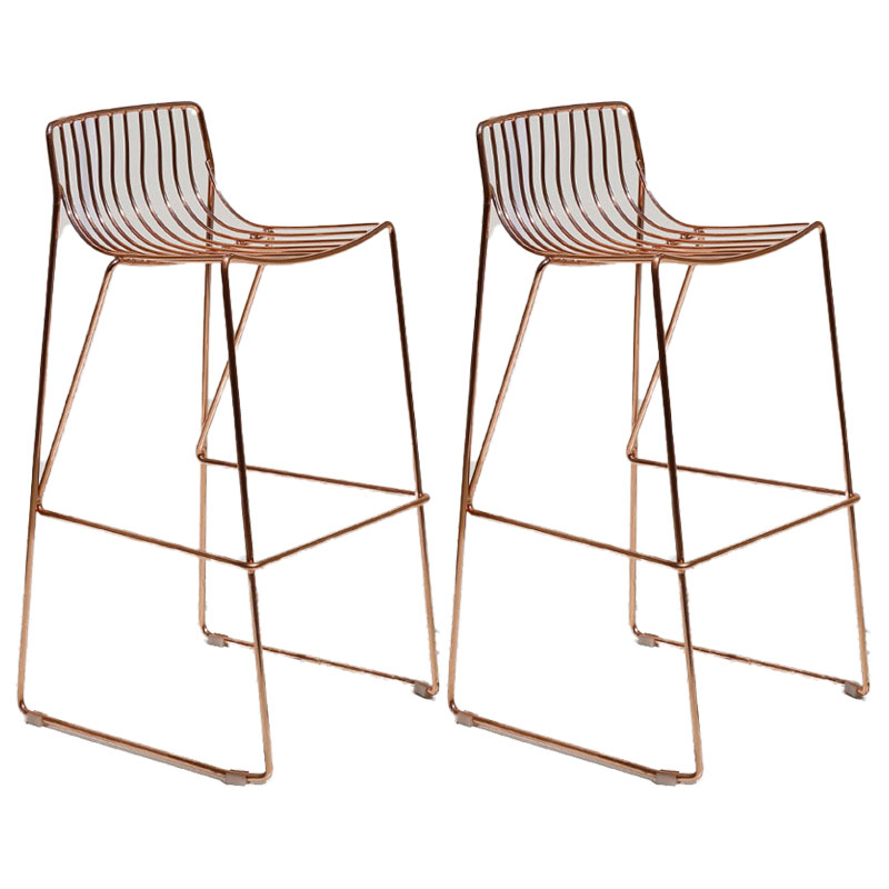 Tabourets de comptoir en acier de style moderne avec repose-pied et tabouret de bar à thé de lait de lait 30 pouces