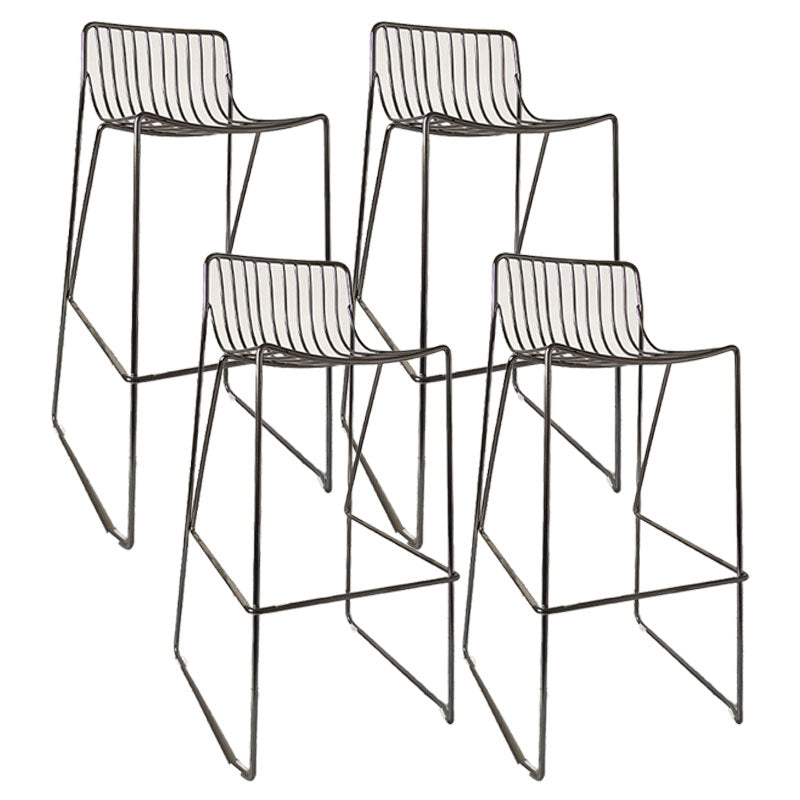 Tabourets de comptoir en acier de style moderne avec repose-pied et tabouret de bar à thé de lait de lait 30 pouces