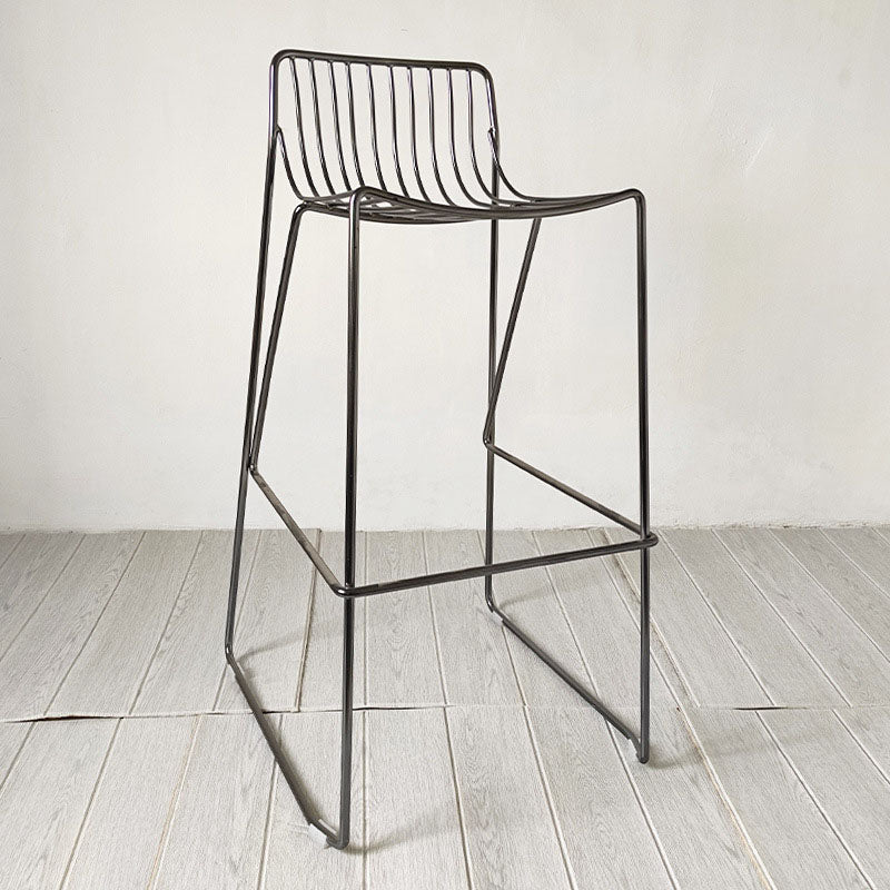 Tabourets de comptoir en acier de style moderne avec repose-pied et tabouret de bar à thé de lait de lait 30 pouces