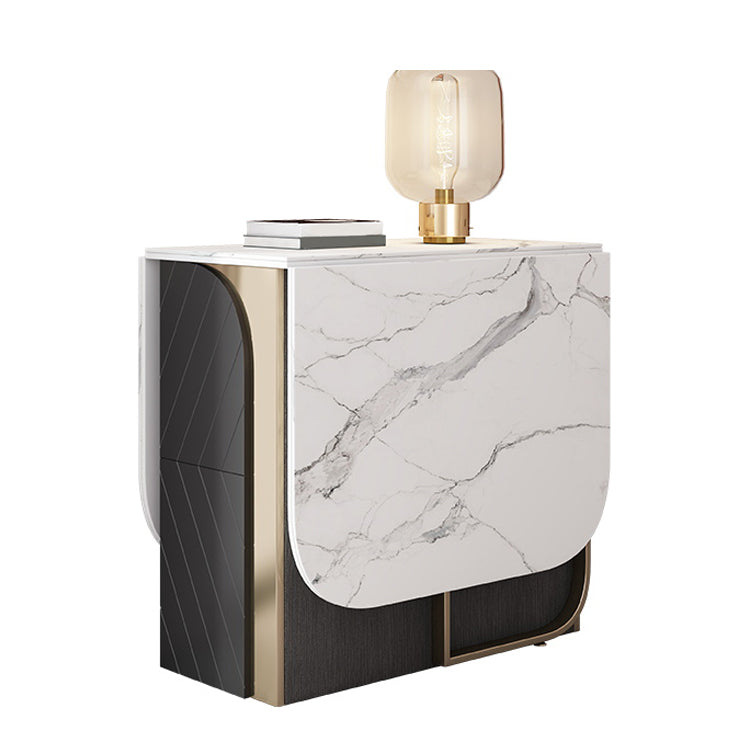 Modern 1/2/3/4/5 Pieces Rectangle Dining Table Set with Stone Top Foldable Dinette Set