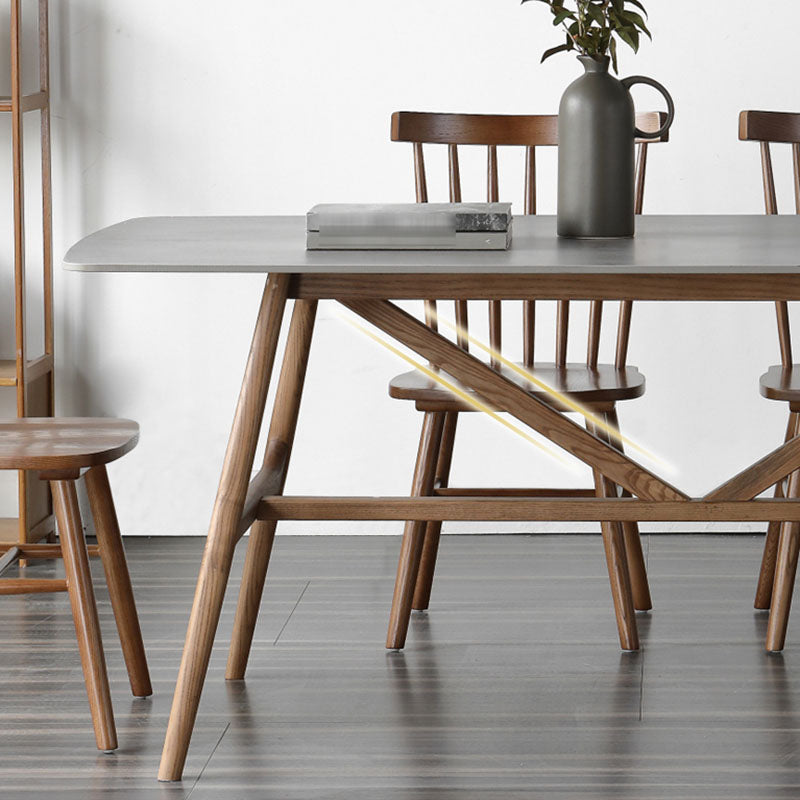 1/4/5 Pieces Solid Wood Table Set Rectangular Dining Chairs Set for Home