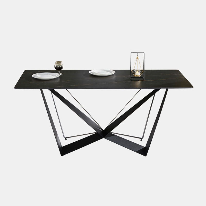 1/4/5 Pieces Sintered Stone Dining Chairs Set Rectangle Table Set for Home