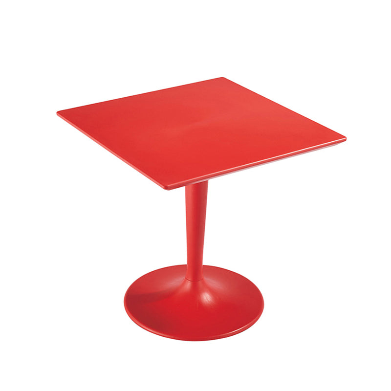 Mesa de comedor de estilo industrial, colección de comedor de plástico con base de tulipán