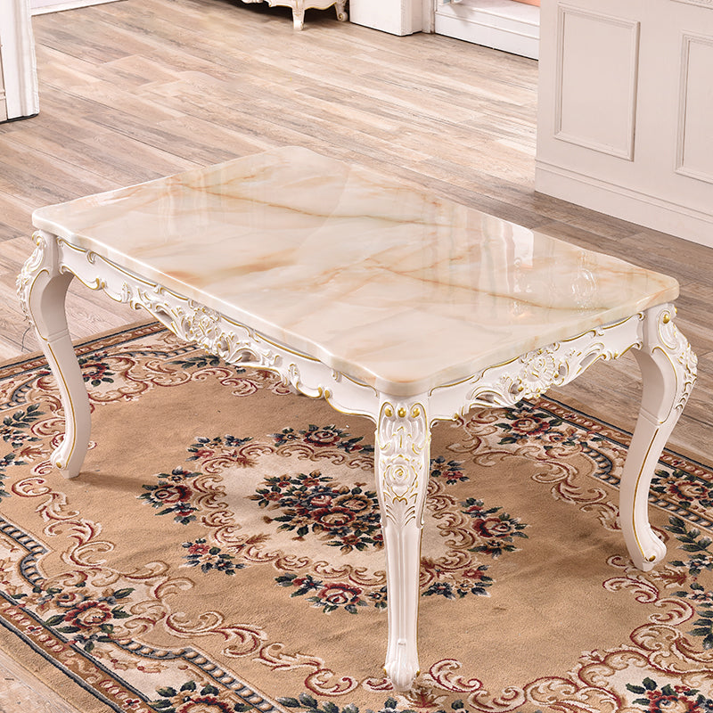 Solid Wood Base Dining Collection Rectangle Dining Table for Home