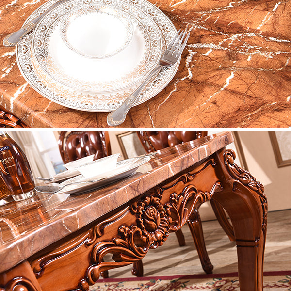 Solid Wood Base Dining Collection Rectangle Dining Table for Home