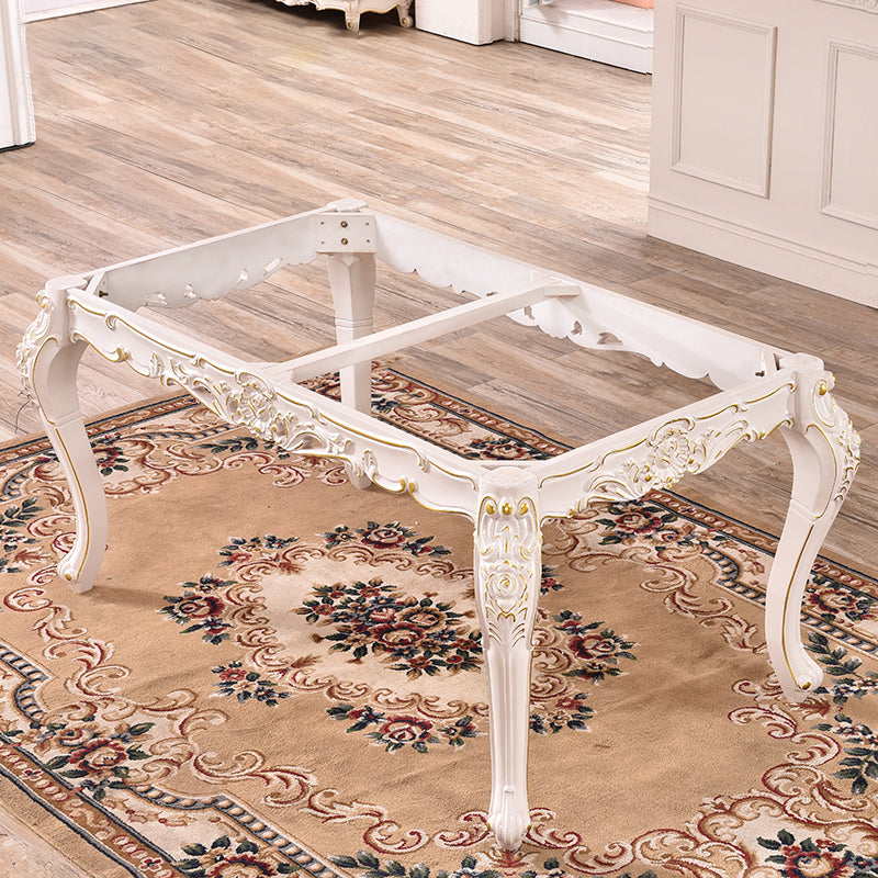 Solid Wood Base Dining Collection Rectangle Dining Table for Home