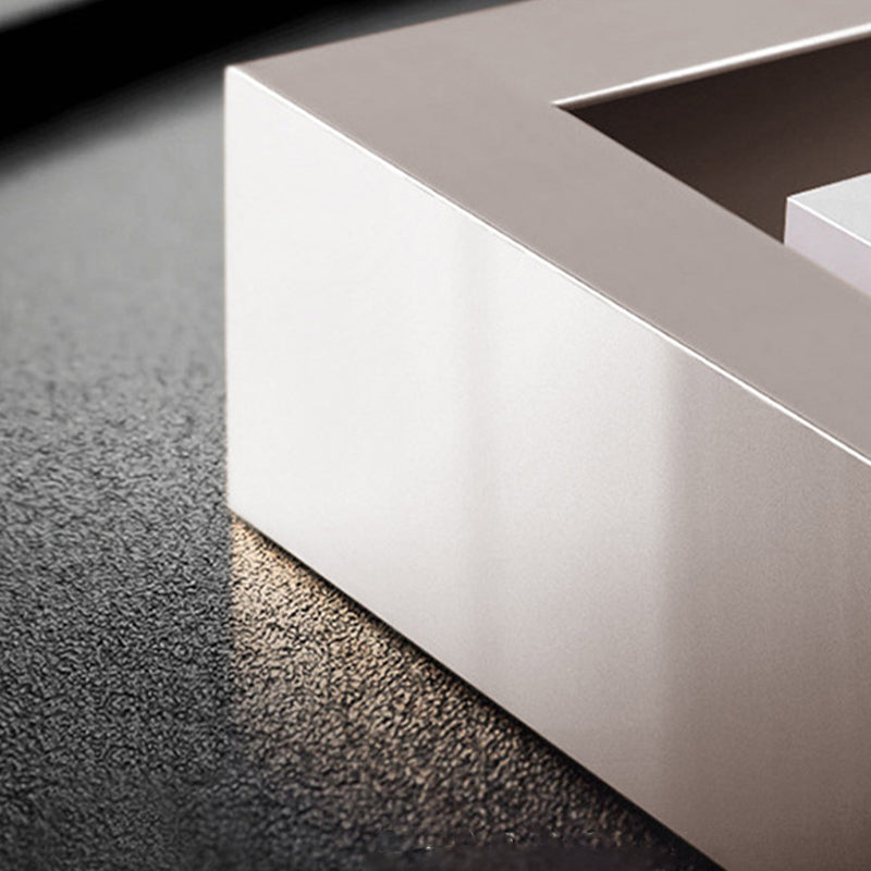 Mesa de comedor de piedra redonda de mesa contemporánea con base de pedestal sin plataforma giratoria
