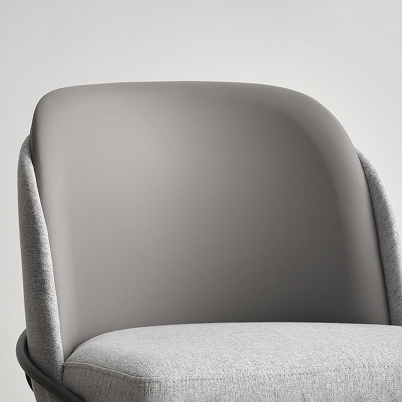 Sillas de comedor sin brazos de tela Glam, silla de comedor de metal para uso doméstico