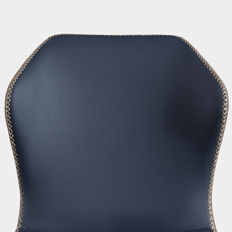 Sillas de comedor de piel sintética de estilo industrial Silla lateral con respaldo lateral