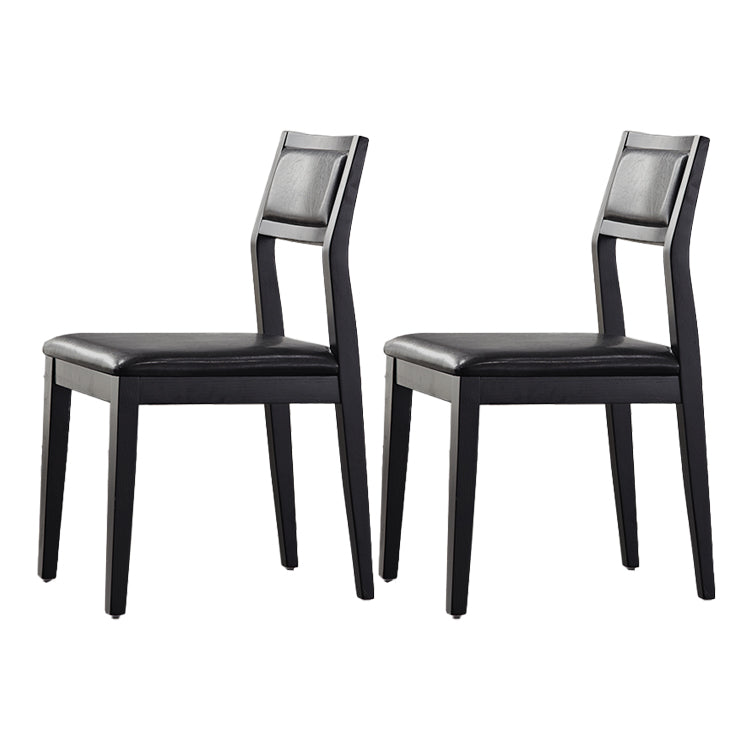 Eigentijdse stoelen Dining Armless Open Achterzijde stoelen met houten benen voor keuken