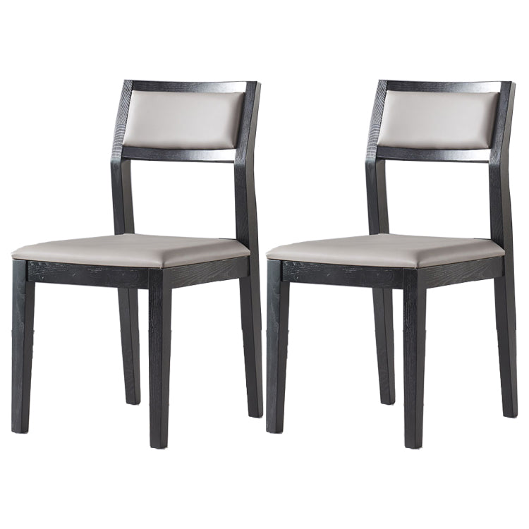 Eigentijdse stoelen Dining Armless Open Achterzijde stoelen met houten benen voor keuken