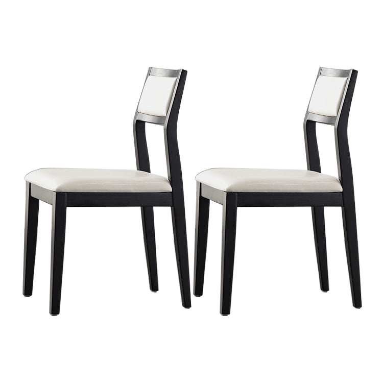 Eigentijdse stoelen Dining Armless Open Achterzijde stoelen met houten benen voor keuken