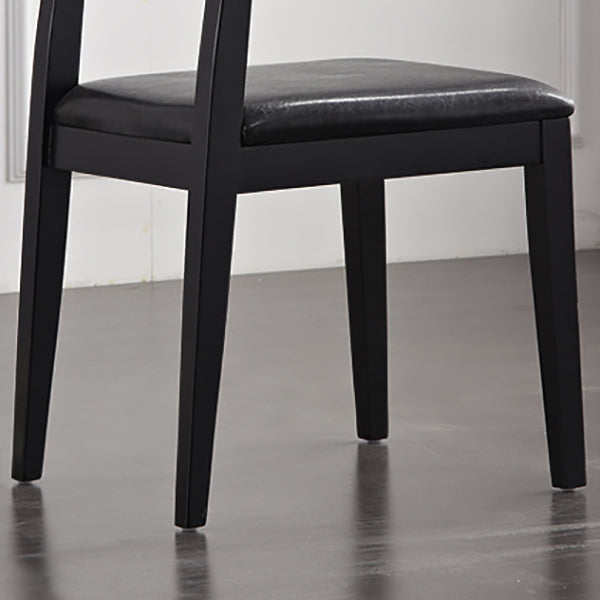 Eigentijdse stoelen Dining Armless Open Achterzijde stoelen met houten benen voor keuken