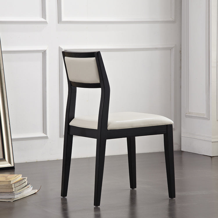 Eigentijdse stoelen Dining Armless Open Achterzijde stoelen met houten benen voor keuken