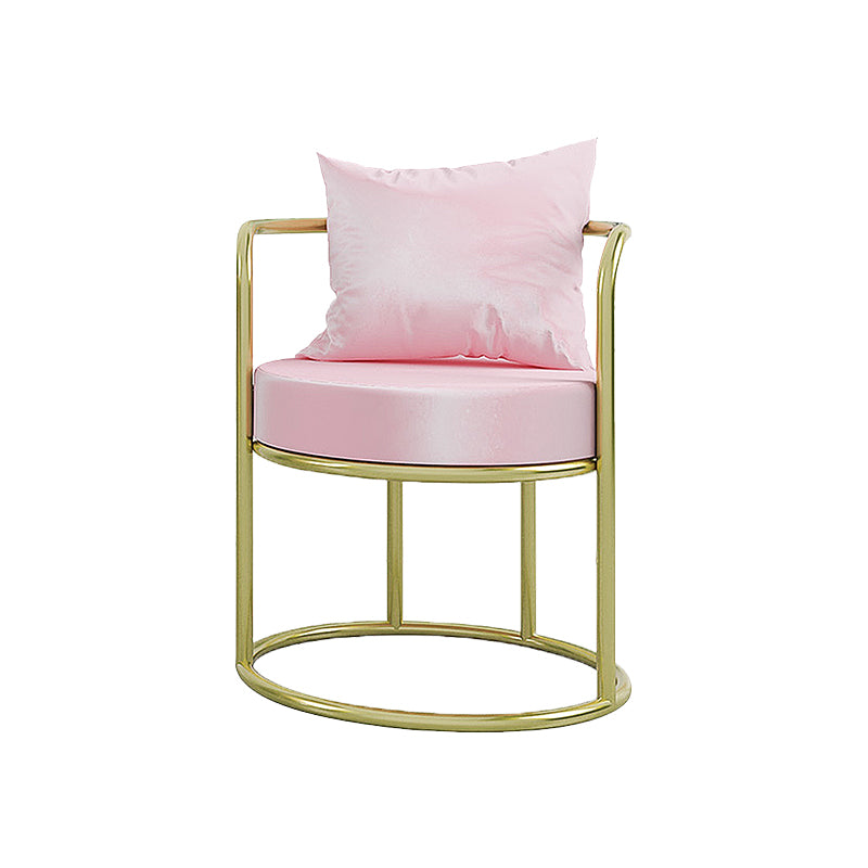 Silla de comedor de metal de estilo nórdico, sillones tapizados para uso en restaurantes