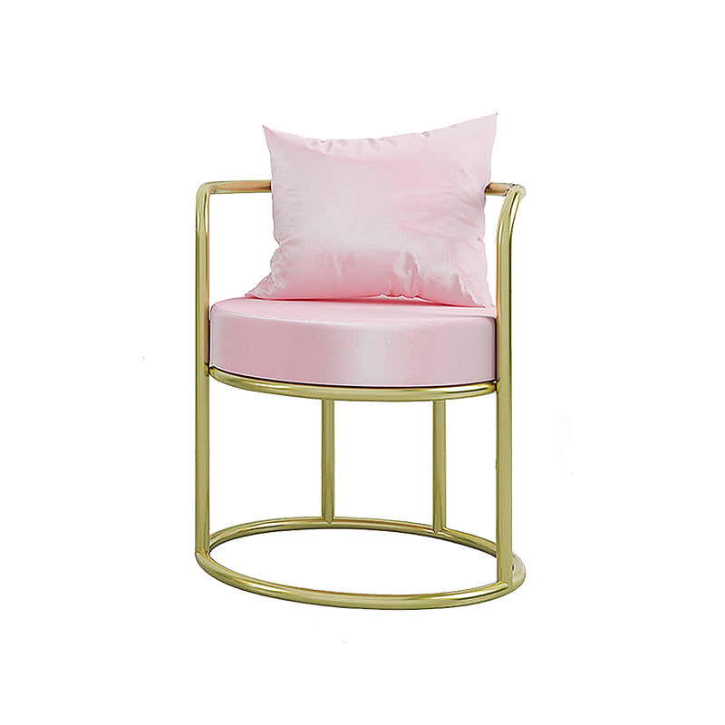 Silla de comedor de metal de estilo nórdico, sillones tapizados para uso en restaurantes