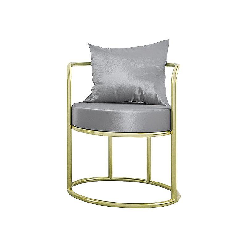 Silla de comedor de metal de estilo nórdico, sillones tapizados para uso en restaurantes
