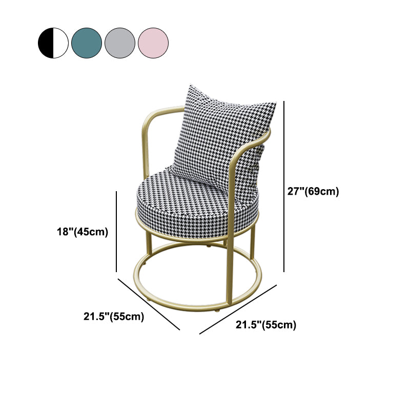 Silla de comedor de metal de estilo nórdico, sillones tapizados para uso en restaurantes