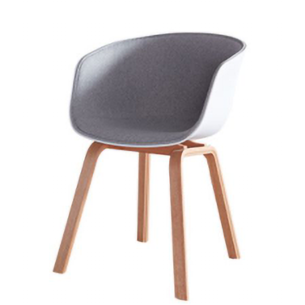 Silla estilo moderno sillón de comedor con patas de madera para cocina