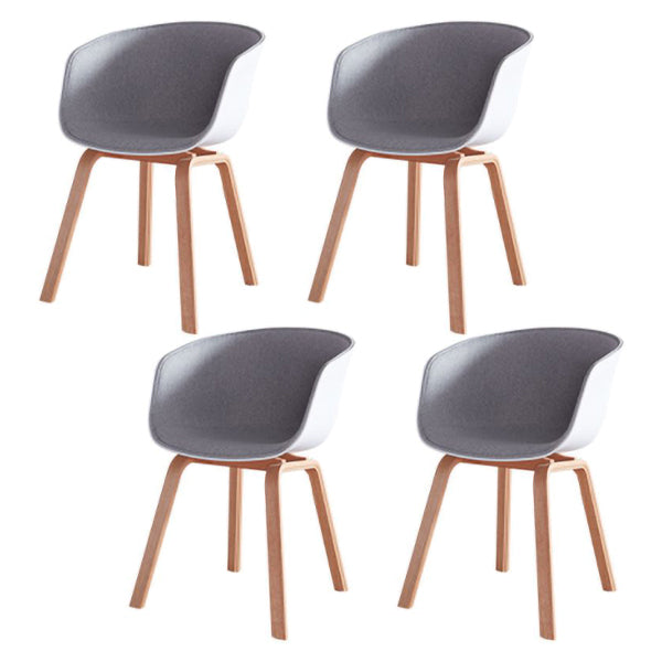 Silla estilo moderno sillón de comedor con patas de madera para cocina