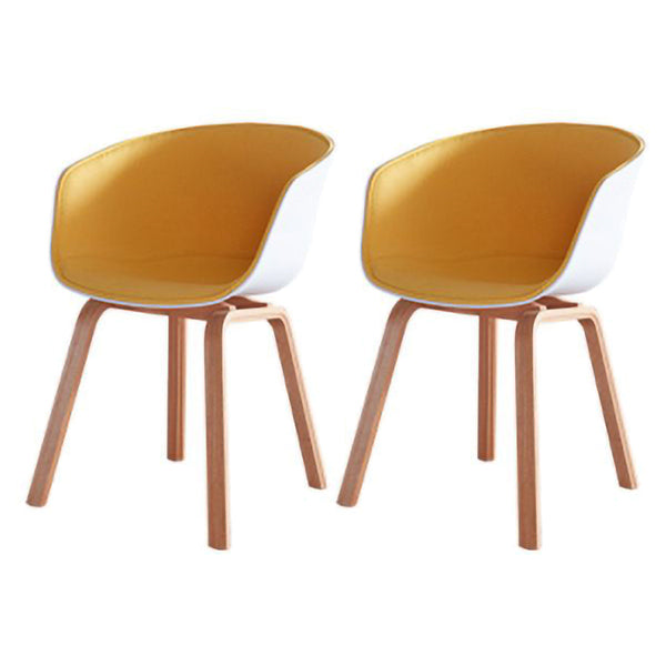 Silla estilo moderno sillón de comedor con patas de madera para cocina