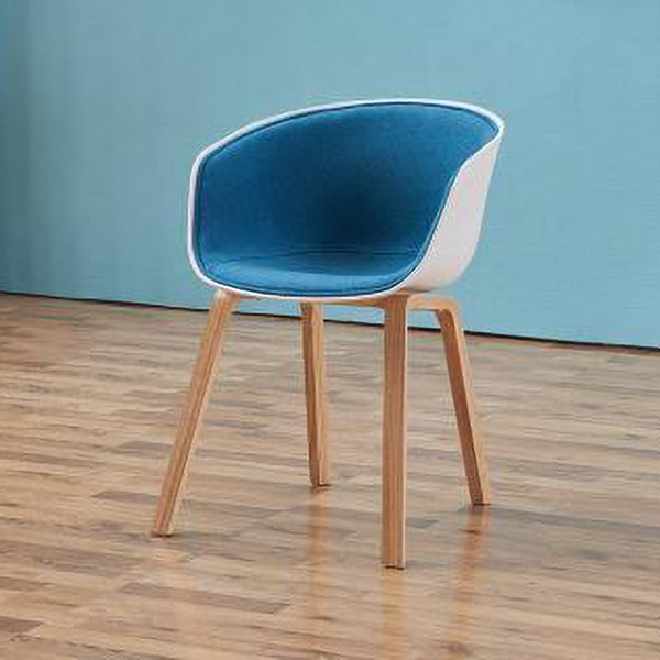 Silla estilo moderno sillón de comedor con patas de madera para cocina