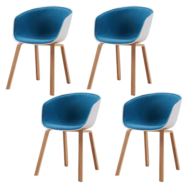 Silla estilo moderno sillón de comedor con patas de madera para cocina