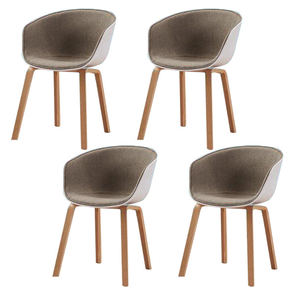 Silla estilo moderno sillón de comedor con patas de madera para cocina