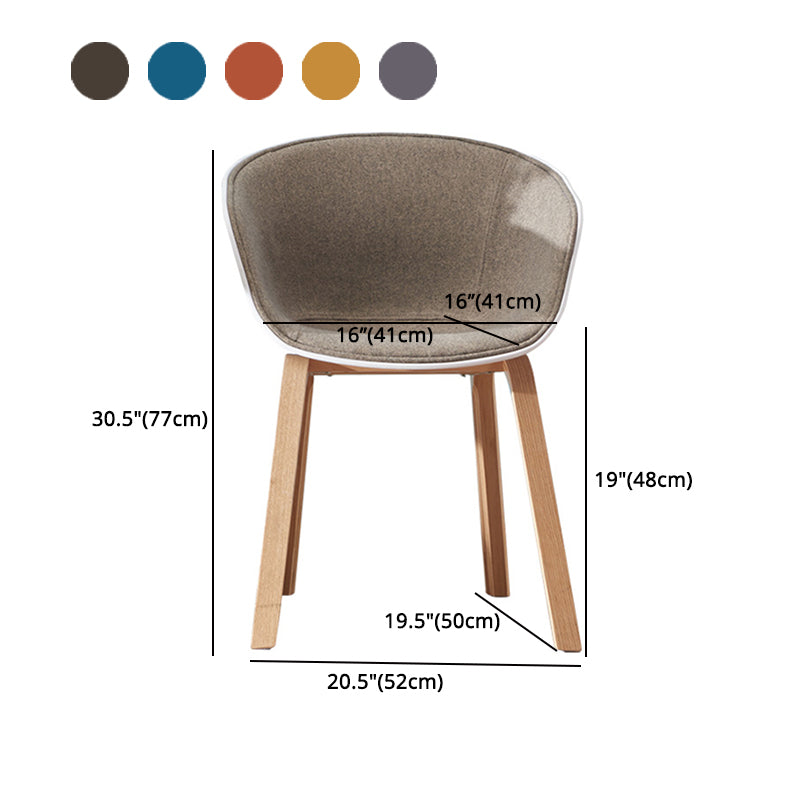 Silla estilo moderno sillón de comedor con patas de madera para cocina