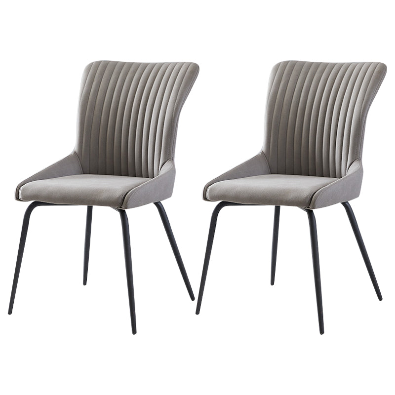 Silla lateral de cuero moderna para sala de estar Parsons Silla de comedor con acabado mate