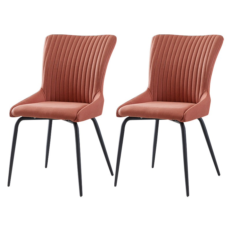 Silla lateral de cuero moderna para sala de estar Parsons Silla de comedor con acabado mate