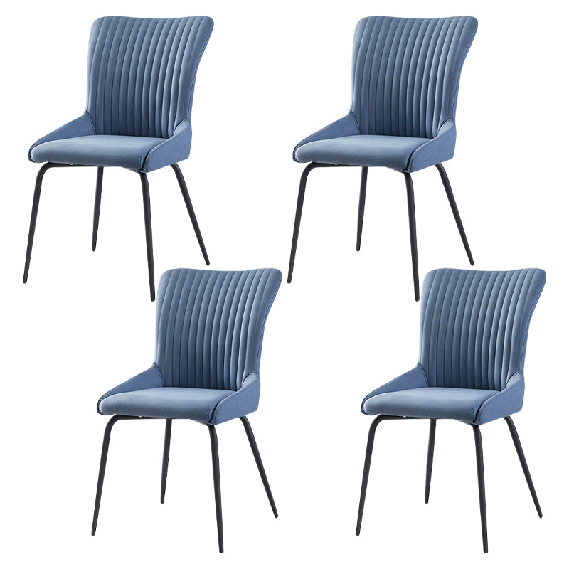 Silla lateral de cuero moderna para sala de estar Parsons Silla de comedor con acabado mate