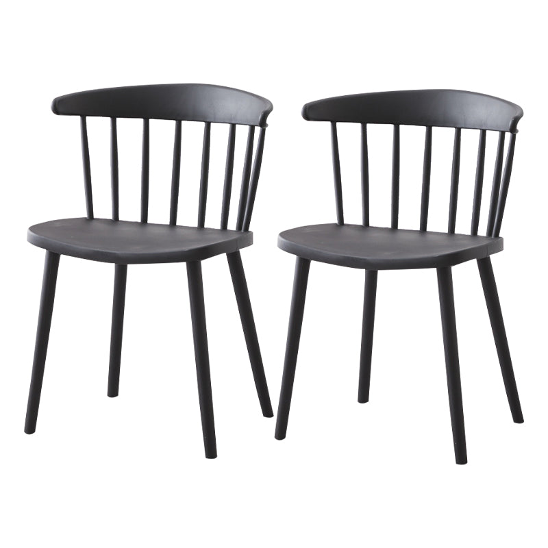 Scandinavian Plastic Dining Kitchen Room Chair Windsor Back Side Chair