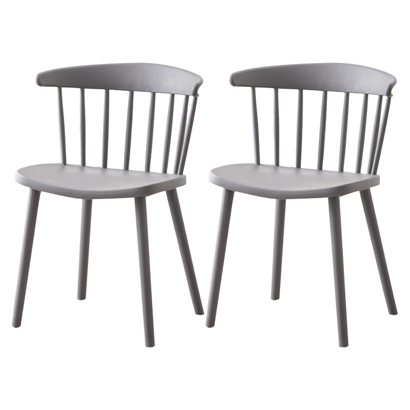 Scandinavian Plastic Dining Kitchen Room Chair Windsor Back Side Chair