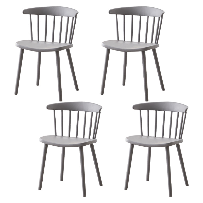 Scandinavian Plastic Dining Kitchen Room Chair Windsor Back Side Chair