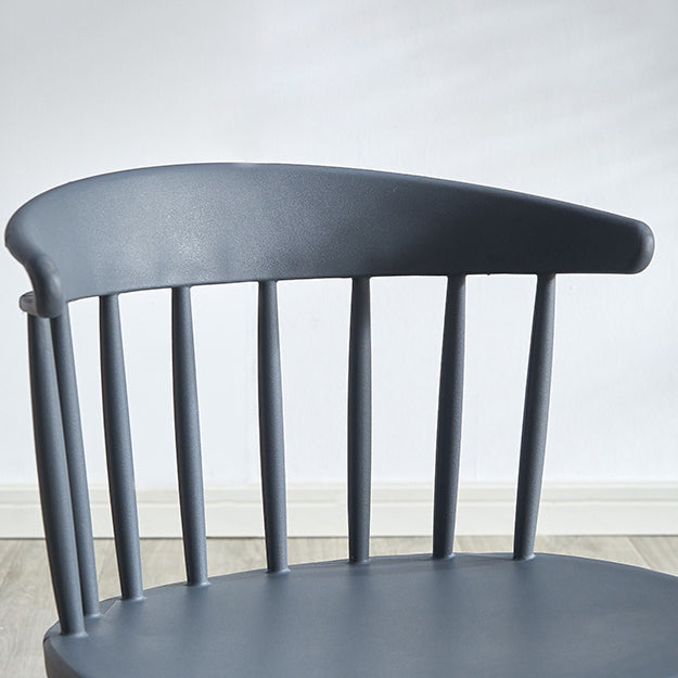 Scandinavian Plastic Dining Kitchen Room Chair Windsor Back Side Chair