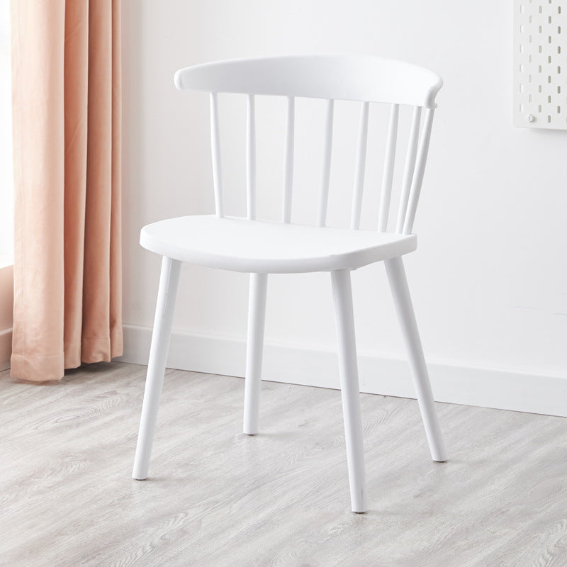 Scandinavian Plastic Dining Kitchen Room Chair Windsor Back Side Chair