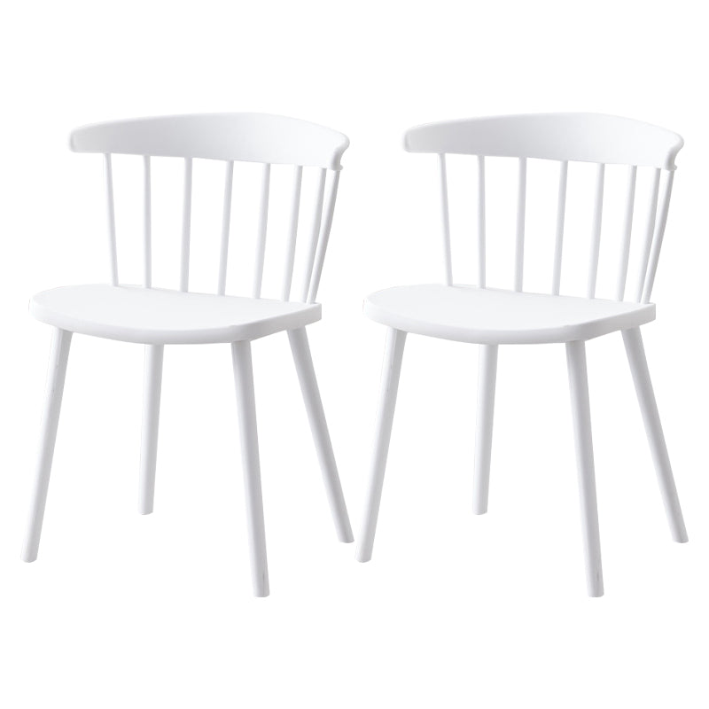 Scandinavian Plastic Dining Kitchen Room Chair Windsor Back Side Chair