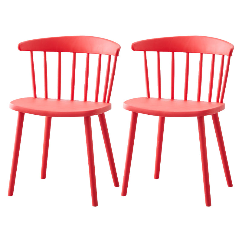 Scandinavian Plastic Dining Kitchen Room Chair Windsor Back Side Chair