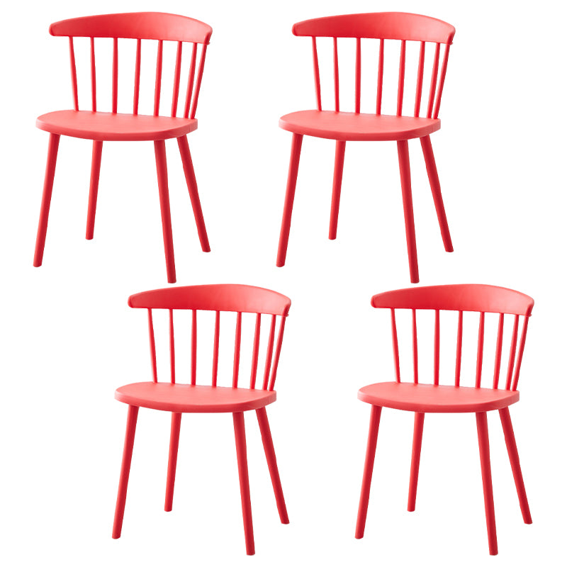 Scandinavian Plastic Dining Kitchen Room Chair Windsor Back Side Chair
