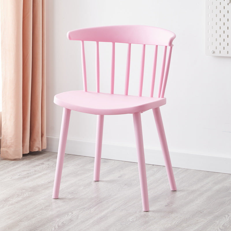 Scandinavian Plastic Dining Kitchen Room Chair Windsor Back Side Chair