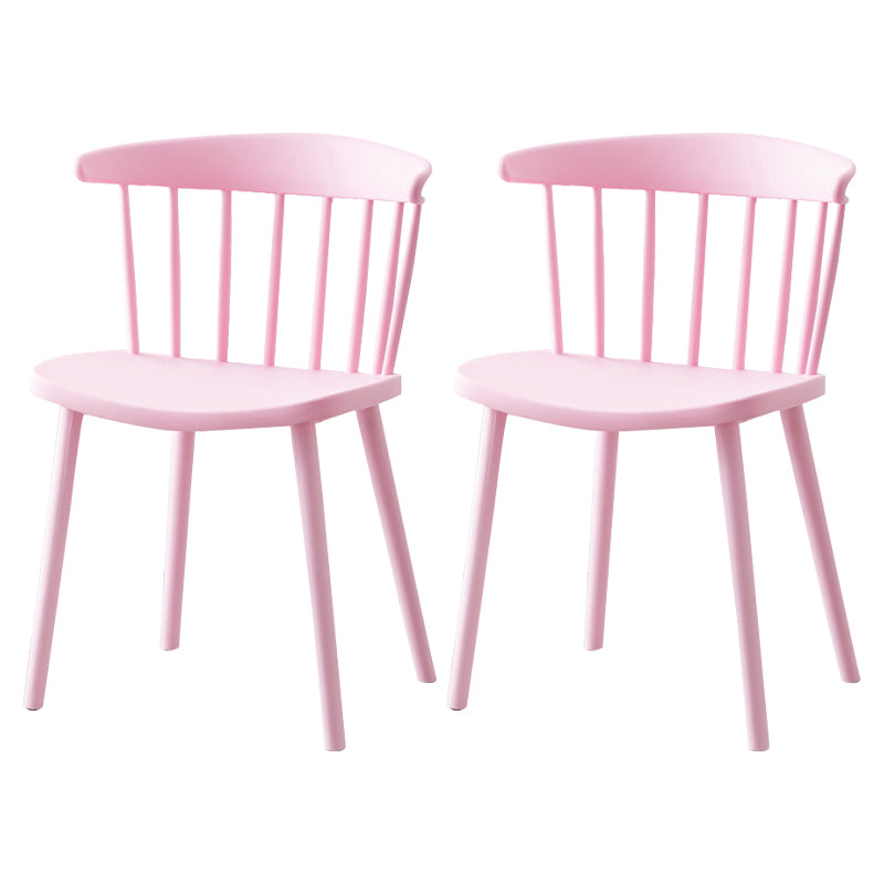 Scandinavian Plastic Dining Kitchen Room Chair Windsor Back Side Chair